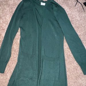 Dark green cardigan